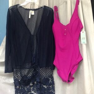 Christina blue swimsuit